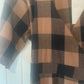 Yarn Dyed Check Wrap Dress - Walnut brown