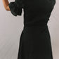 Darcy Wrap Dress - Black Linen